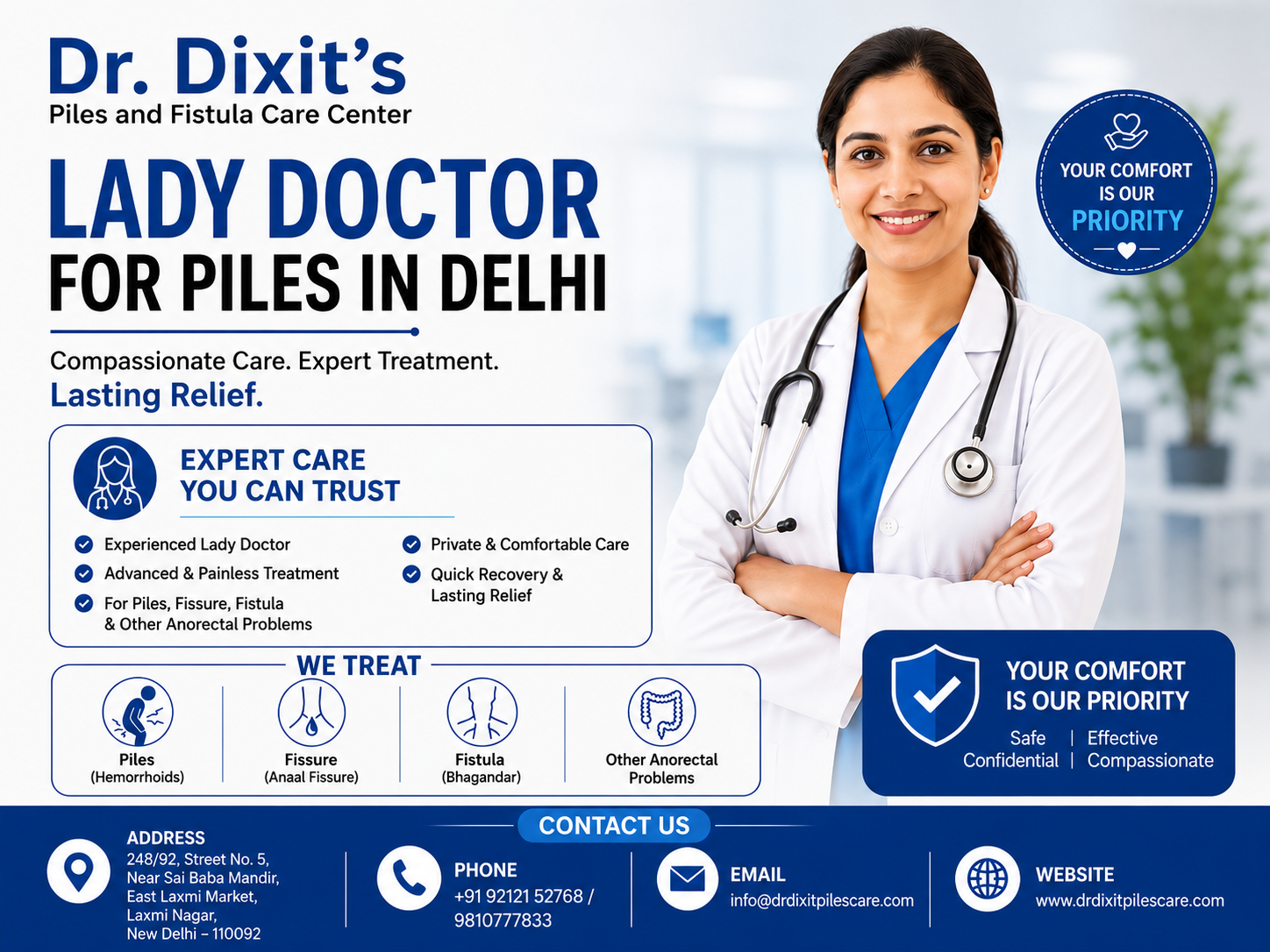Best Lady Doctor for Piles in Delhi | Expert Piles Treatment