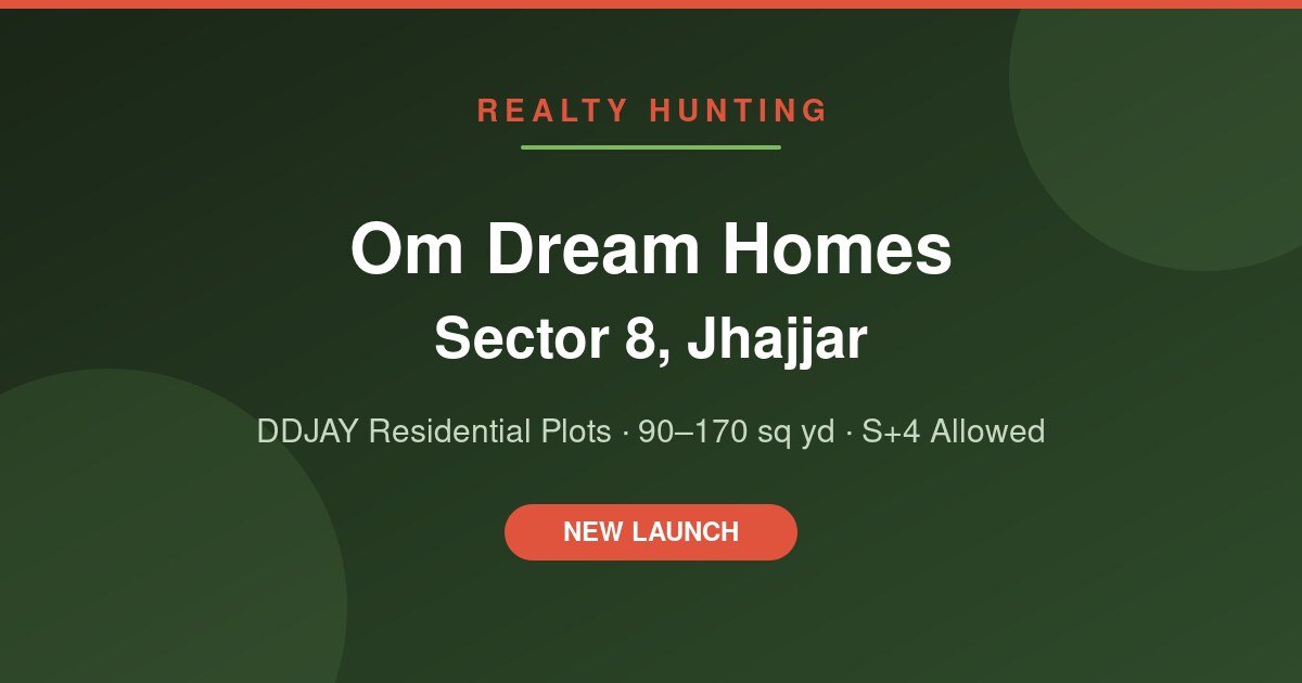 Om Dream Homes Jhajjar Sector 8 | Price, Plots & Review