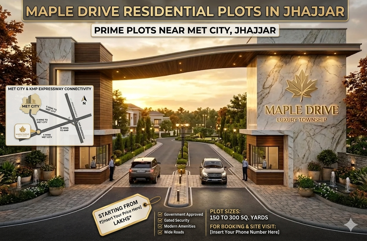 Maple Drive Jhajjar Residential plots near Reliance MET City