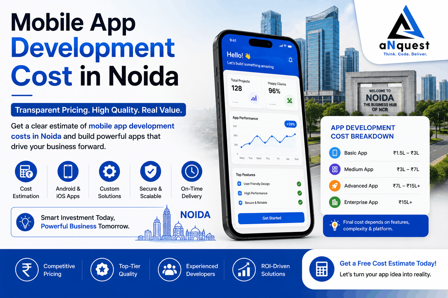 How Much Does Mobile App Development Really Cost in Noida in 2026? - Blog View - UniqueThis