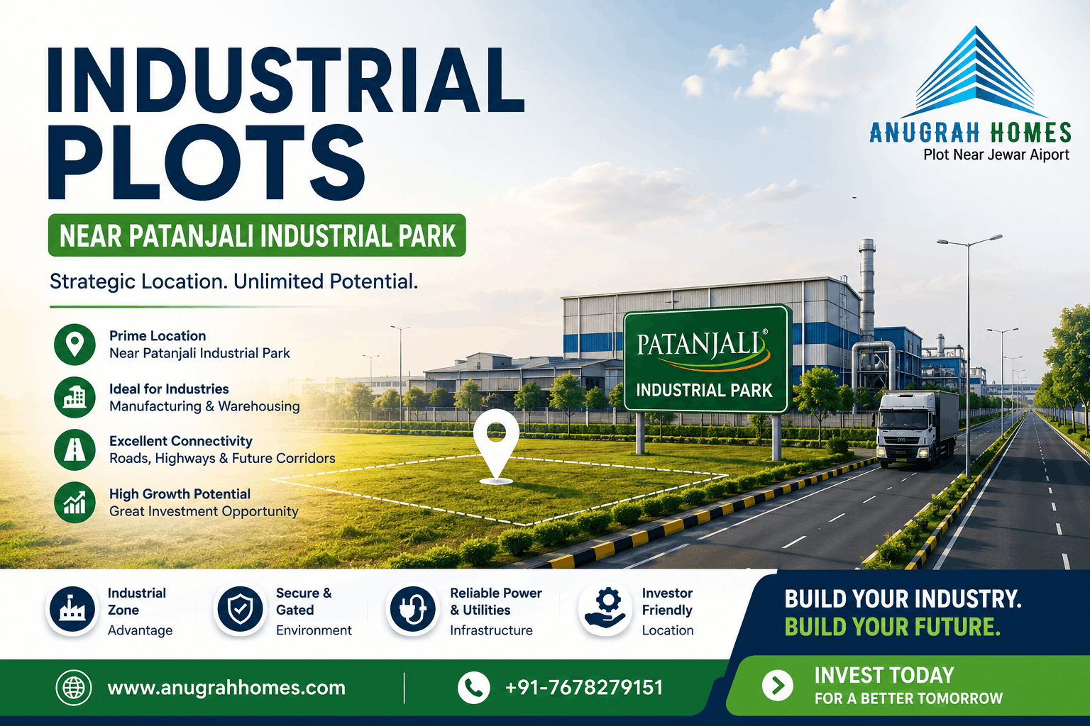 Industrial Land Near YEIDA Sector 24: Why Manufacturers Are Looking at the Patanjali Corridor - Blog View - UniqueThis