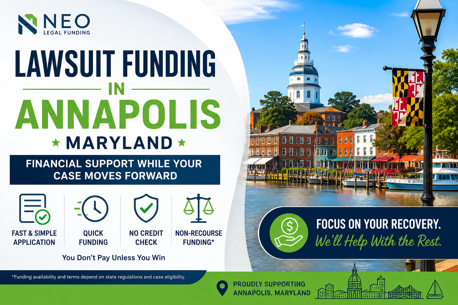 Lawsuit Funding Annapolis MD | Pre-Settlement Funding | Neo Legal Funding