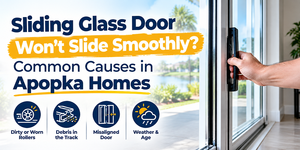 Sliding Glass Door Won't Slide Smoothly? Common Causes in Apopka Homes