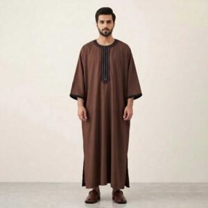 Brown Moroccan Thobes UK | Sizes S-6XL, Free Delivery