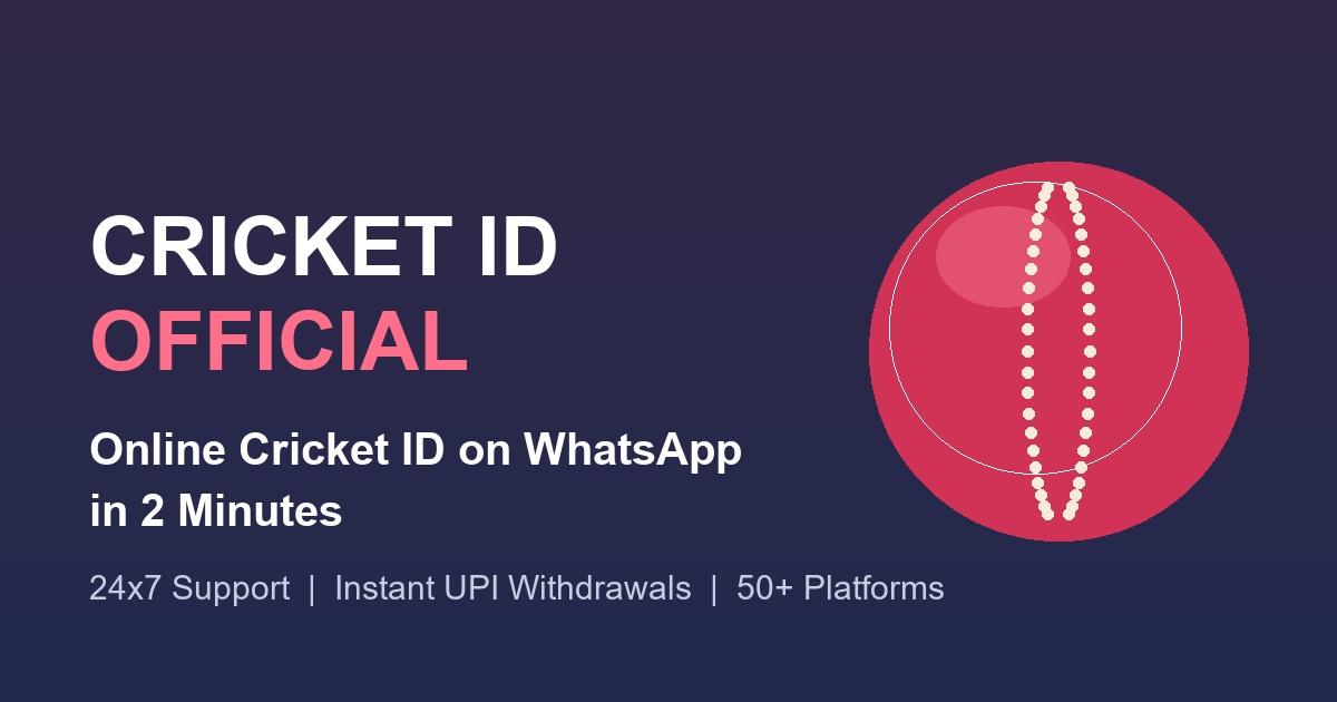 Cricket Betting ID – Get Instant Betting ID on WhatsApp | Cricket ID Official